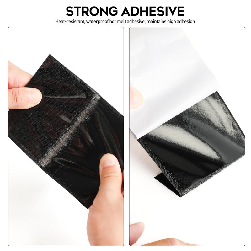 MAXECHO 4.4 Inches x 7 Feet Strong Sticky Back Heavy Duty Hook and Loop Tape with Adhesive, Non-Slip Couch Cushion Grip Accessories, Double Sided Strip Roll to Prevent Sliding, Black - Image 2