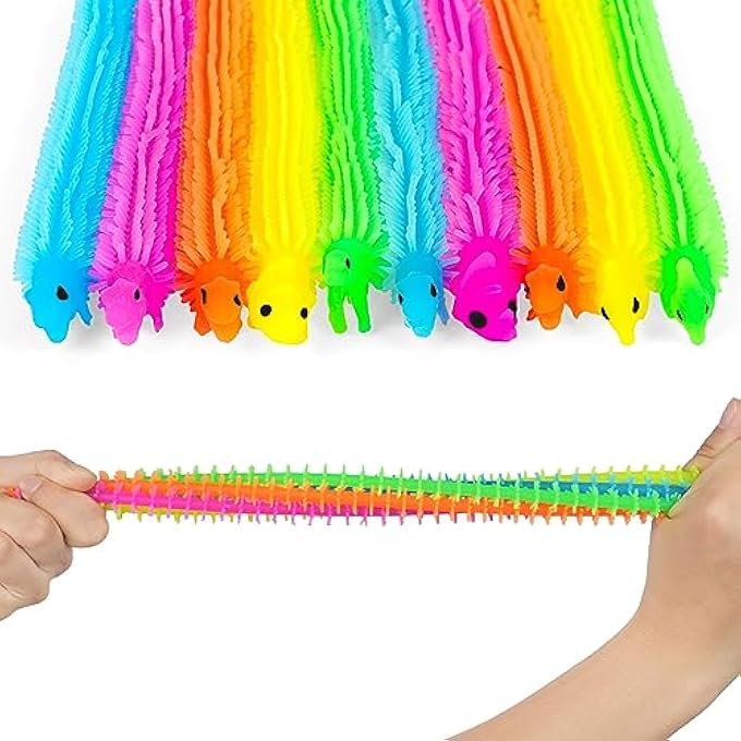 Ainiv Dinosaur Stretchy String Toy, Pack of 10 Stress Relief Toy, Squeeze, Stretchy Strings, Sensory Fidget Toy for Children and Adults with Autism and ADHD Therapy - Image 1