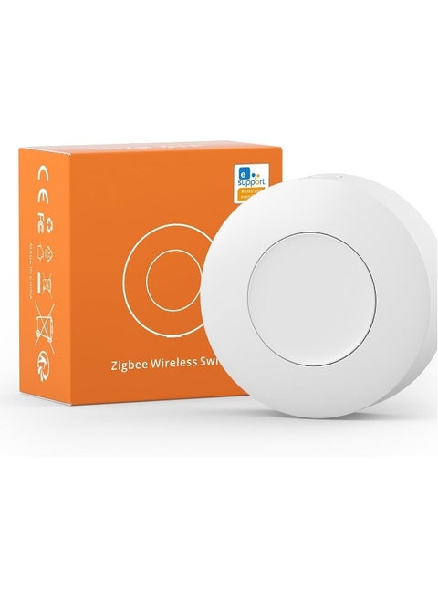 SNZB-01P Zigbee Wireless Switch - Create Smart Scenes and Control Connected Devices via App with Three Options; Requires ZigBee Bridge; Certified for Humans Device.
