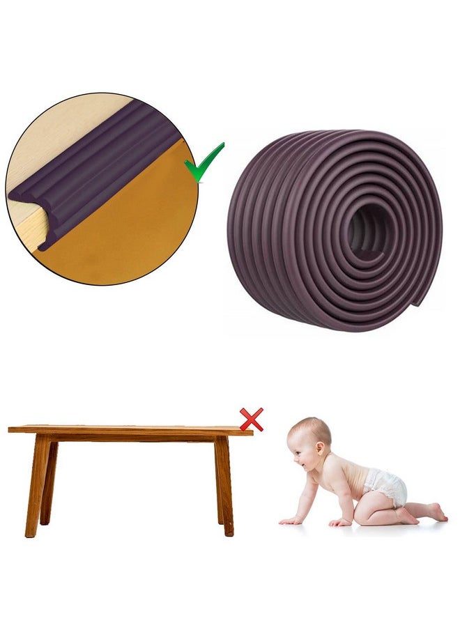 Safe-O-Kid - ® (Set Of 1), Soft Cushioned 6.4 Ft / 2 Mtr Multi Functional Edge Guards With Strong 3M Adhesive, Safety For Sharp Edges For Babies- D. Brown - Image 1
