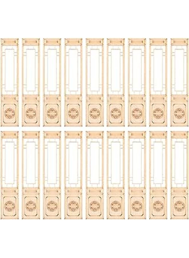 Mini Chinese Wooden Room Divider 18pcs Dollhouse Furniture For DIY Scene Home Decoration - Image 1