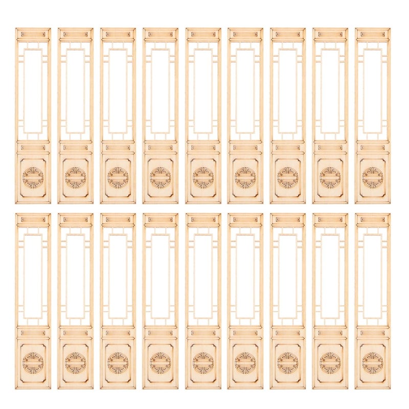 Mini Chinese Wooden Room Divider 18pcs Dollhouse Furniture For DIY Scene Home Decoration - Image 2