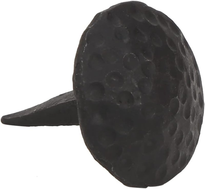 A29 Set of 24 Round Iron Clavos Decorative Nails, 1 X 1 Inch, Hand-Forged, Natural Black Finish - Image 1