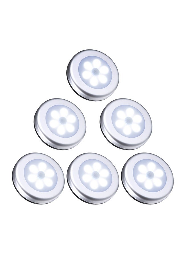 Wish 6-Piece Ultra-Bright LED Magnetic Motion Sensor Wall Night Illumination Lamps - Image 1