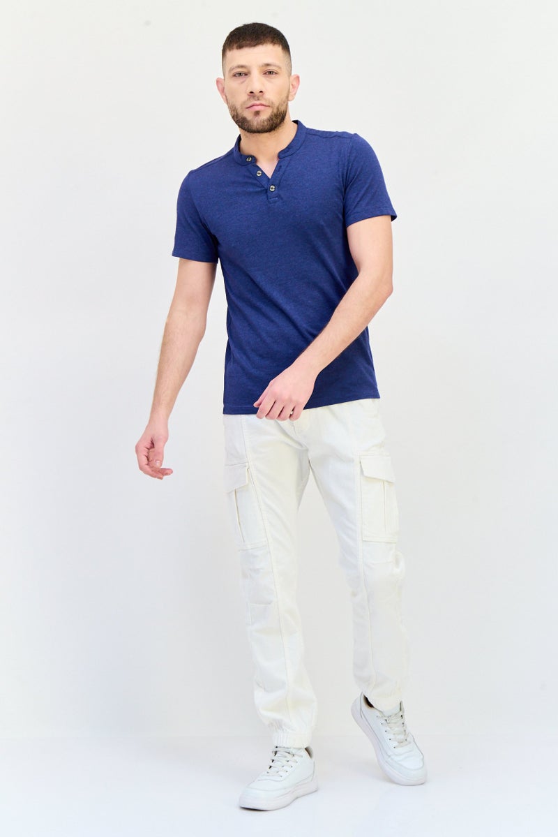 Celio Men Regular Fit Solid Corgo Pants,white  - Image 4