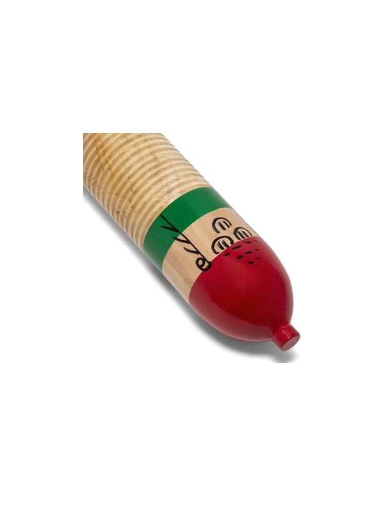 Wooden Fish Shape Guiro Colorful Guiro Percussion Instrument with Sc for Kids and Adults  - Image 3