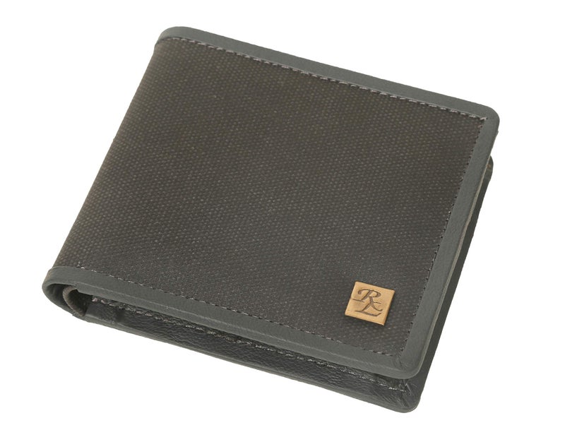 Walletsnbags Epoch Coated Canvas Leather Men's Wallet, Black - Image 4