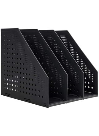 Desktop File Magazine Folder Holder,3 Vertical Compartments,Collapsible File Holder,Bookends,File Rack for Office School Home (Dark gray) - pzsku/Z435D0ADF627427E58398Z/45/1745827837/9142540b-fdad-4a34-bbe1-acf9dcd911ef
