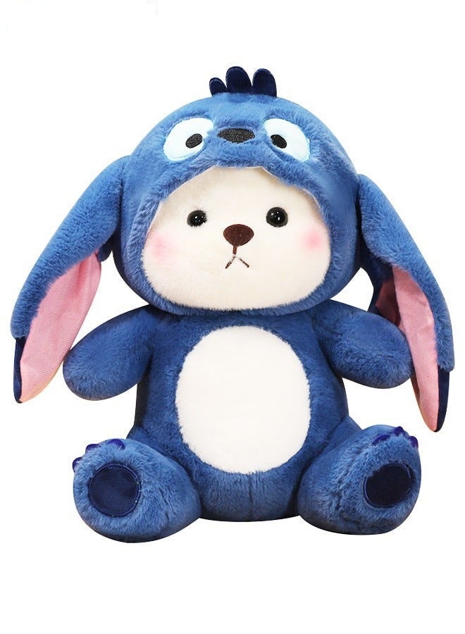 DURKU Adorable Bear Plush Doll, Soft Stuffed Animal Pillow Toy, Kawaii Stitch Stuffed Toy - Image 1