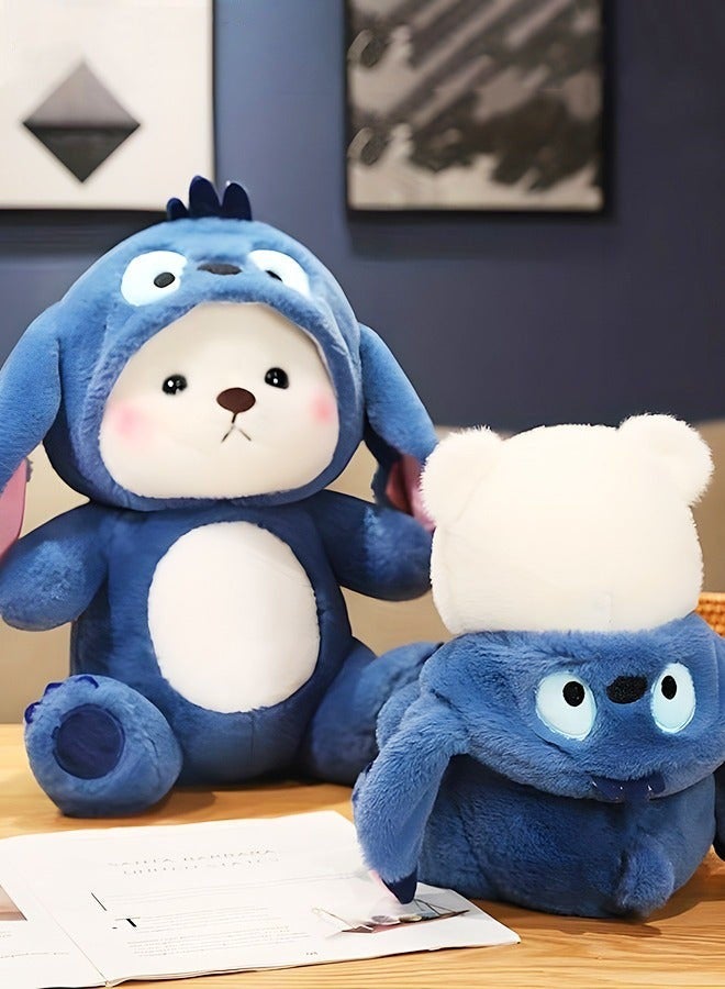 DURKU Adorable Bear Plush Doll, Soft Stuffed Animal Pillow Toy, Kawaii Stitch Stuffed Toy - Image 2