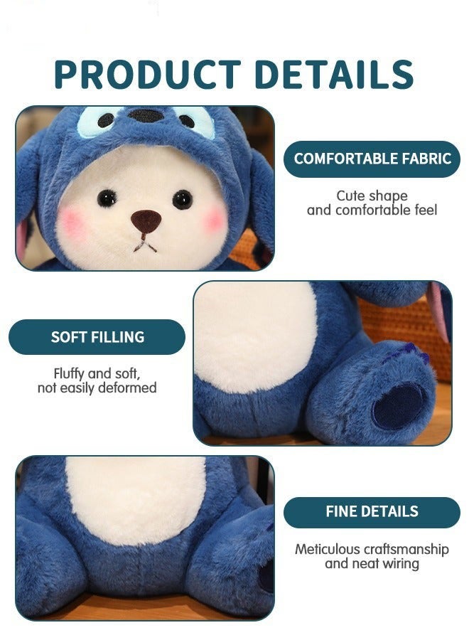 DURKU Adorable Bear Plush Doll, Soft Stuffed Animal Pillow Toy, Kawaii Stitch Stuffed Toy - Image 3