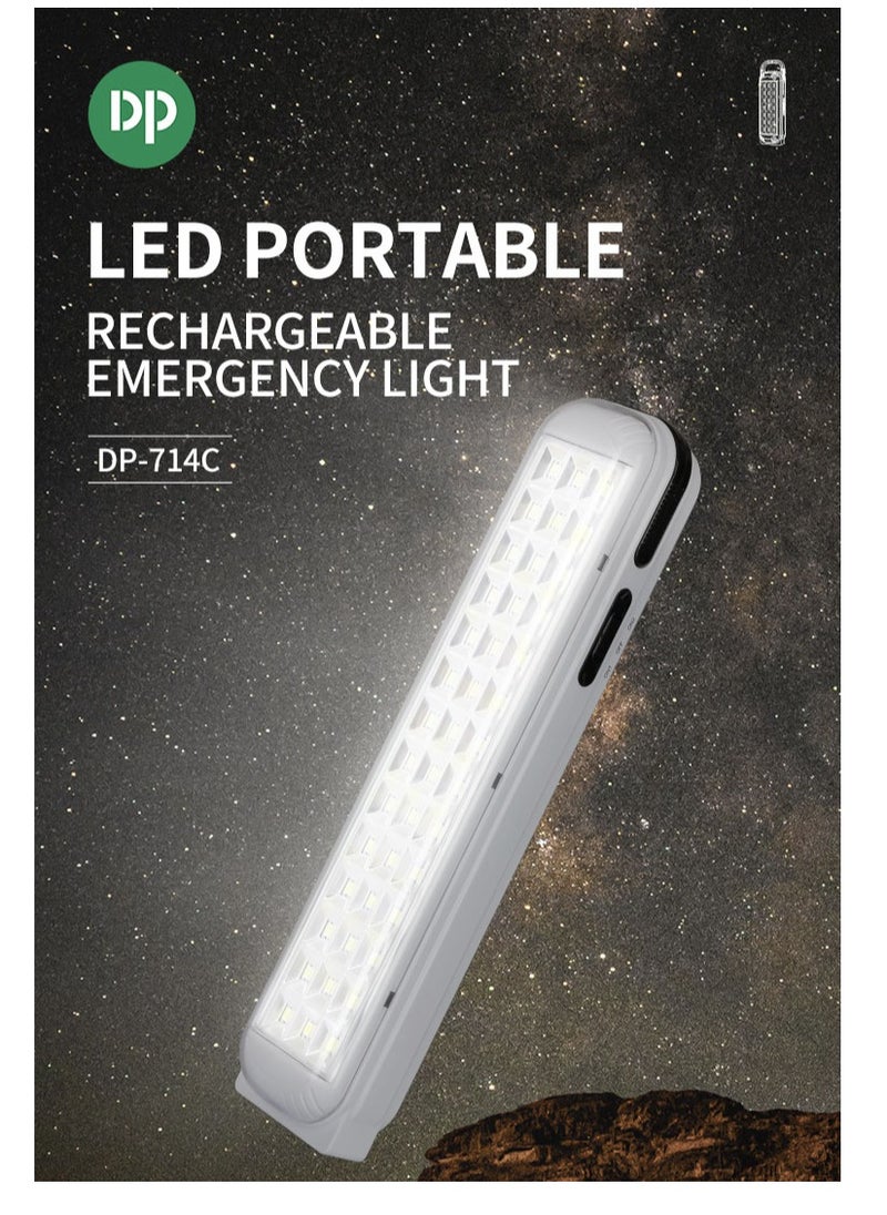 DP LED Portable Emergency Rechargeable Hand Lamp with Solar Panel Charge Port 8.4W  - Image 1