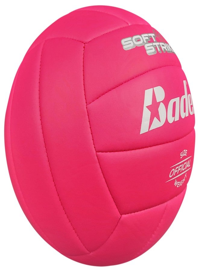 Baden | Soft Strike | Cushioned Synthetic Leather Recreational Volleyball | Indoor/Outdoor for Beginners & Youth | Official Size | Pink - Image 4
