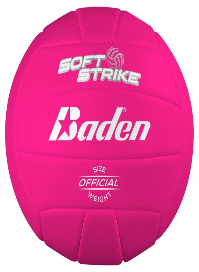 Baden | Soft Strike | Cushioned Synthetic Leather Recreational Volleyball | Indoor/Outdoor for Beginners & Youth | Official Size | Pink - Image 5