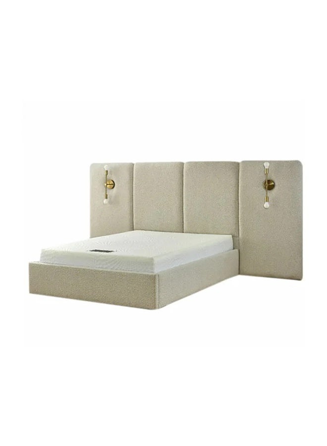 Nayam Sleep Teddy Light Boucle Bedframe 160x190x40Cm 