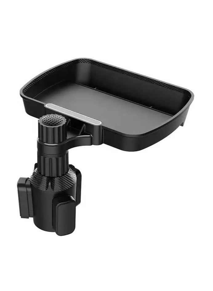 Car cup holder with a detachable rotating food tray in addition to 2 small cup slots /CZ-94200 - Image 4