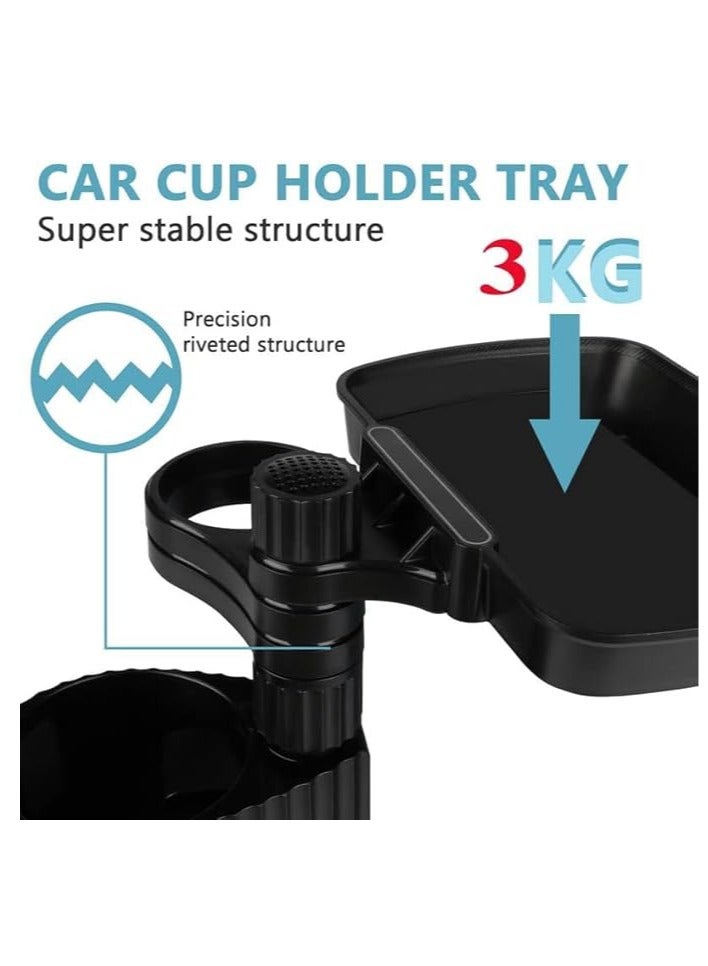 Car cup holder with a detachable rotating food tray in addition to 2 small cup slots /CZ-94200 - Image 5
