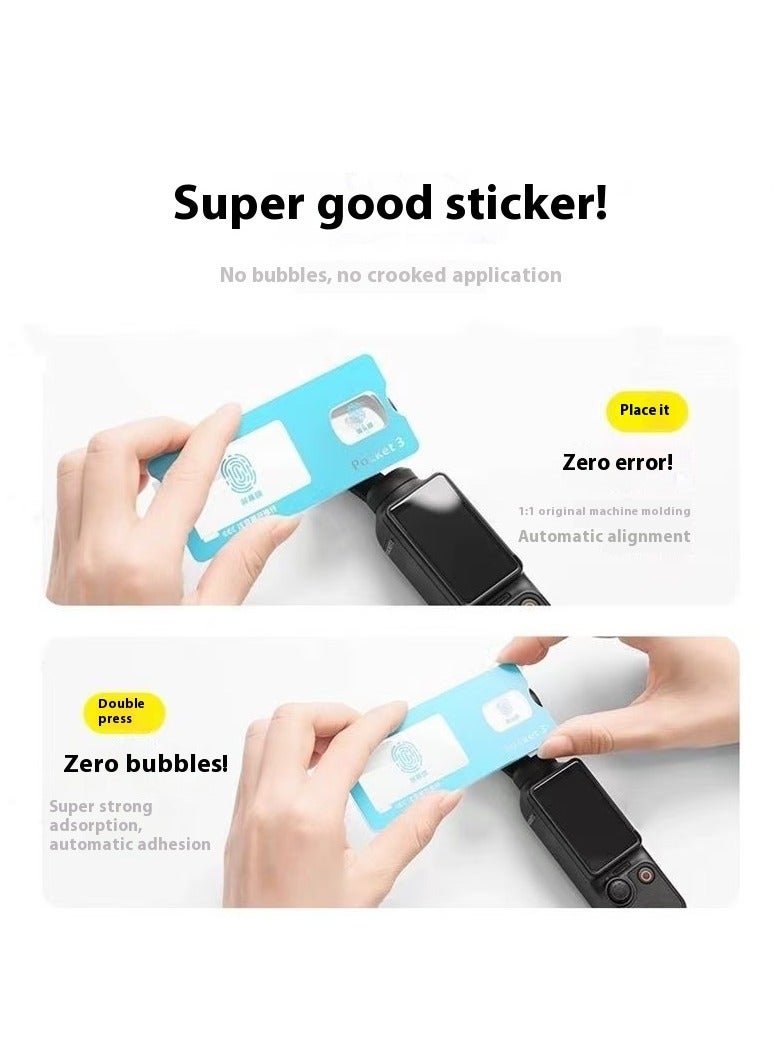 DJI OSMO Pocket 3 Tempered Glass Screen Protector, AR Hardness, Full Coverage, Touch Sensitive, Providing Ultimate Protection For Your Camera. - Image 3