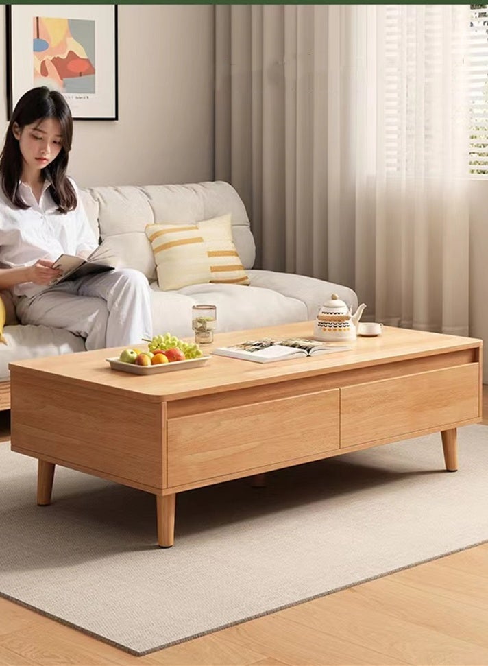 Kutis Multifunctional Modern Living Room Table Coffee Table with 4 Drawer Ecological Wood Board 120x60x45 CM - Image 2