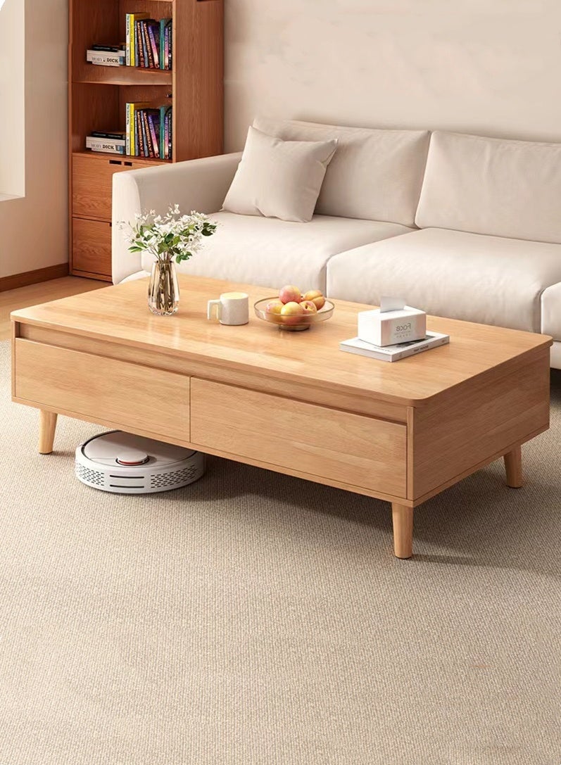 Kutis Multifunctional Modern Living Room Table Coffee Table with 4 Drawer Ecological Wood Board 120x60x45 CM - Image 1