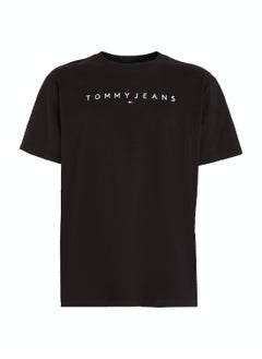 Men's Logo Featuring a Crew Neck T-Shirt -  Pure cotton, Black - pzsku/Z435D2AF03A010698DA94Z/45/_/1723744002/3c616dc3-310f-4412-80ae-e4259cb4e21c