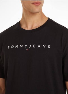 Men's Logo Featuring a Crew Neck T-Shirt -  Pure cotton, Black - pzsku/Z435D2AF03A010698DA94Z/45/_/1723744006/01af1964-4a3a-4120-8b38-95f9b9fbf31f