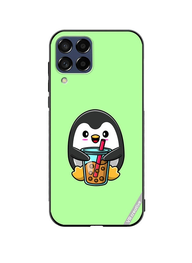 VR CREATIVE Protective Case Cover For Samsung Galaxy M53 Penguine Cola Design Multicolour  - Image 1