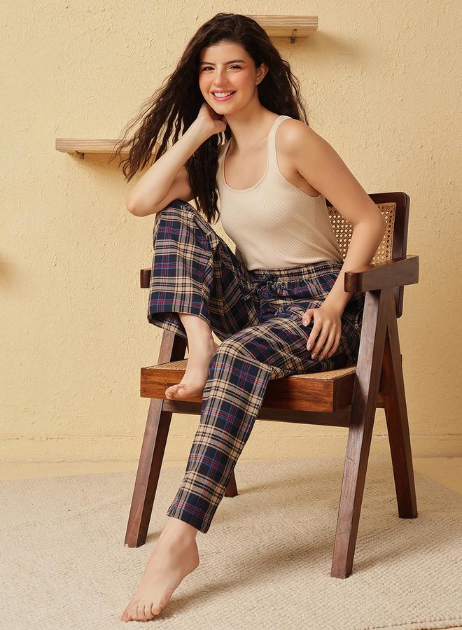 Clovia Women Plaid Checkered Pyjama Bottoms - Image 2