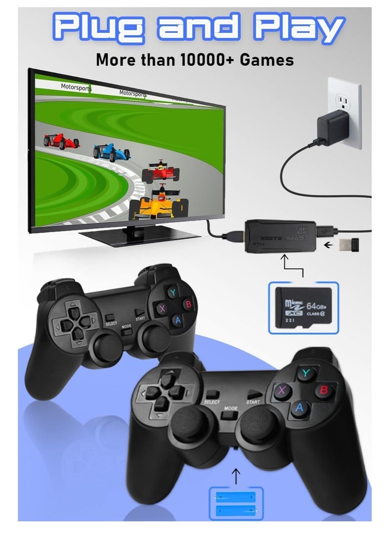 Classic Retro Game Console, Wireless HDMI Output System, Built in 10000+ 2.4G Handheld Classic Video Games, 9 Emulator Consoles - Image 2