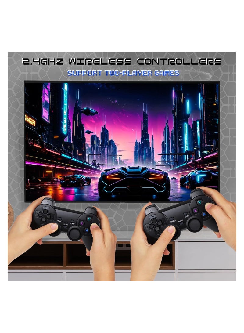 Classic Retro Game Console, Wireless HDMI Output System, Built in 10000+ 2.4G Handheld Classic Video Games, 9 Emulator Consoles - Image 3
