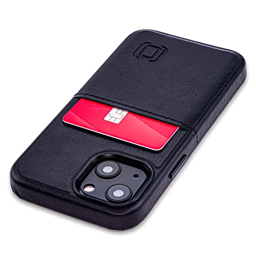 Dockem Wallet Case for iPhone 13 mini with Built-in Metal Plate for Magnetic Mounting & 1 Lay-Flat Credit Card Holder Pockets Exec M1, Premium Synthetic Leather (5.4" iPhone 13 mini, Black) - Image 1