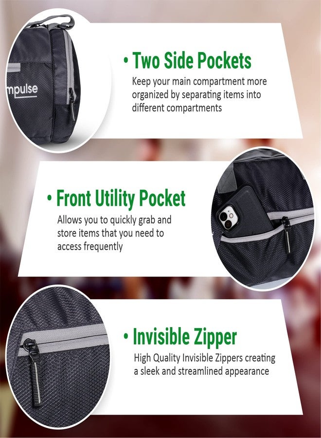 Vector X Gym Duffel 26L Sports Bag for Men and Women Polyester | Large Compartment | Front Utility Pocket | Mesh Side Pocket | Durable Base | Adjustable Shoulder Strap Travel Bag (Impulse, Grey) - Image 5