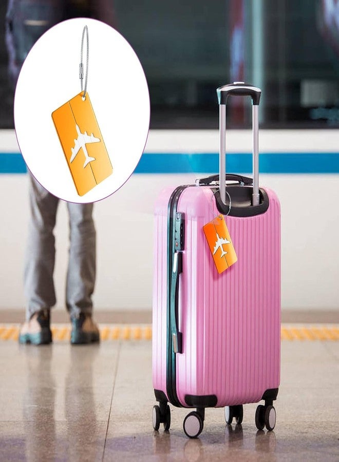 THECLOUDMALL® Luggage Tags for Suitcases Anti-Break Travel Identify ID Label, 6 Pack Luggage Labels Aluminium Alloy Suitcase Tags (Multi-Color) - Image 5