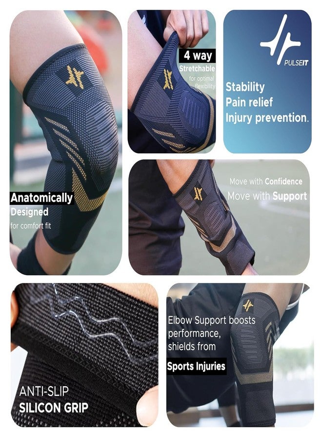 PulseITElboX Elbow Support for Joint Stability and Pain Relief | Breathable, Lightweight Design for Sports, Arthritis, Workouts, and Exercise | Promotes Easy, Comfortable Elbow Movement (1-Pair) (XL) - Image 2