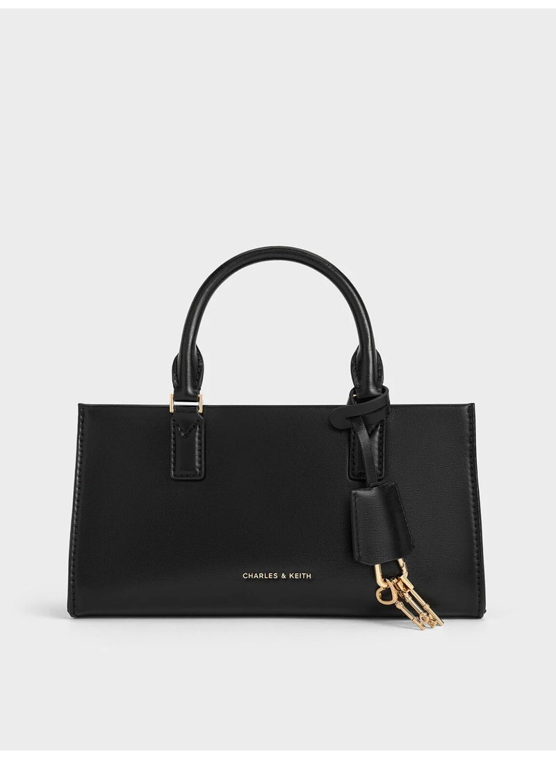 حقيبة يد صغيرة "كيري" من تشارلز آند كيث، حقيبة بمقبض وحقيبة كروس بودي - أسود