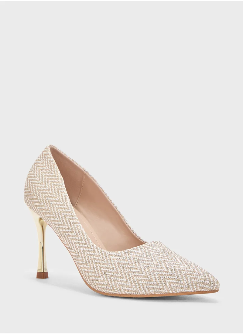 بي آند آر High Heeled Pointed Pump