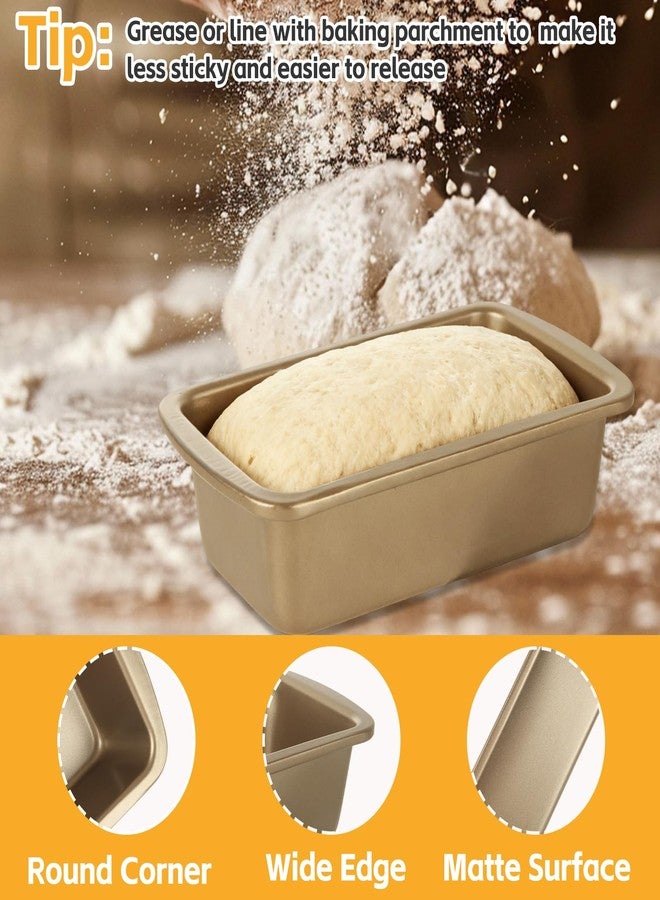 AKOLAFE 8 Pack Small Loaf Pans Nonstick 7.7x3.7 Banana Bread Pans for Homemade Bread Loaf Pan for Baking Bread Tin Metal Sourdough Bread Baking Pan Mini Sandwich Loaf Bread Pans Meatloaf Pan for Cake - Image 4
