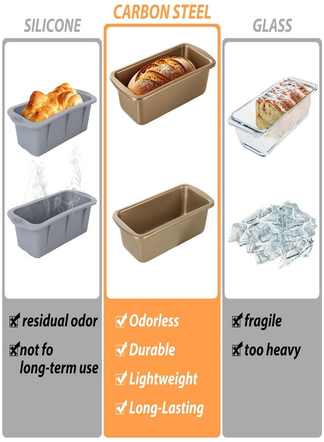 AKOLAFE 8 Pack Small Loaf Pans Nonstick 7.7x3.7 Banana Bread Pans for Homemade Bread Loaf Pan for Baking Bread Tin Metal Sourdough Bread Baking Pan Mini Sandwich Loaf Bread Pans Meatloaf Pan for Cake - Image 3
