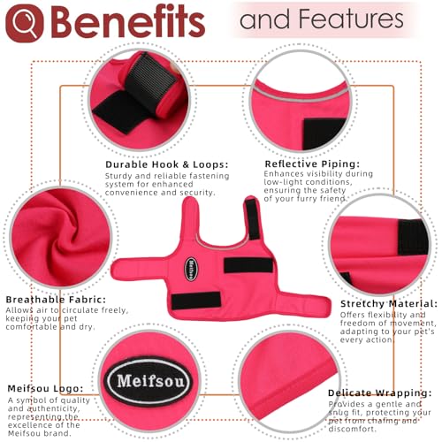 Meifsou Dog Anxiety Vest, Skin-Friendly Thunder Jacket for Dogs, Dog Calming Shirt for Thunder, Fireworks, Vet Visits and Separation - Keep Pet Calm Without Medicine, Fit for Small Medium Large Dogs - Image 3