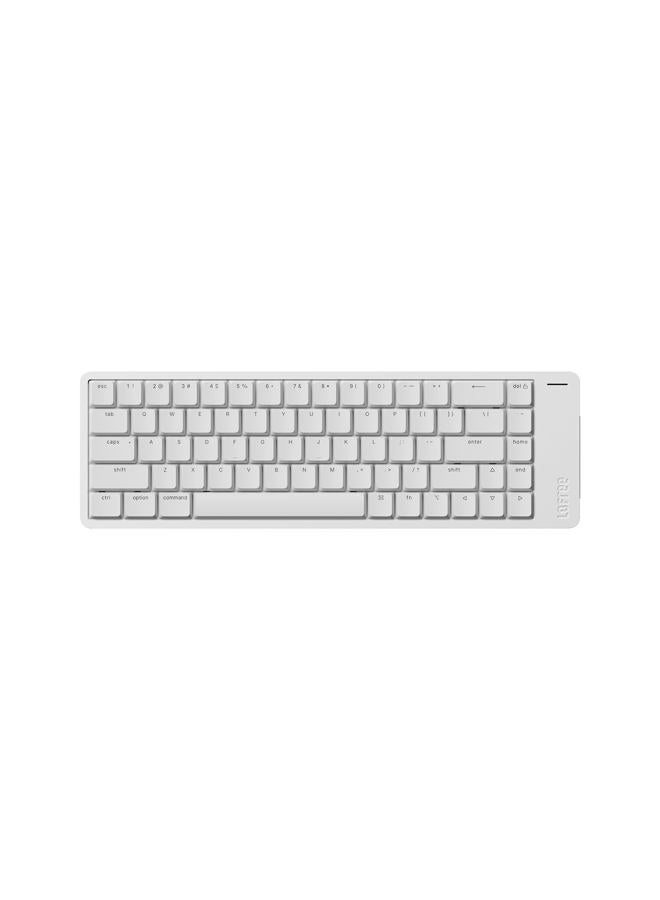 Lofree Flow2 Low Profile Mechanical Keyboard, Aluminum Alloy with Pulse Tactile Switches, Rechargeable Wireless Keyboard with 3 Connection Modes for Windows, MacOS (Silver, 68 Keys) - Image 1