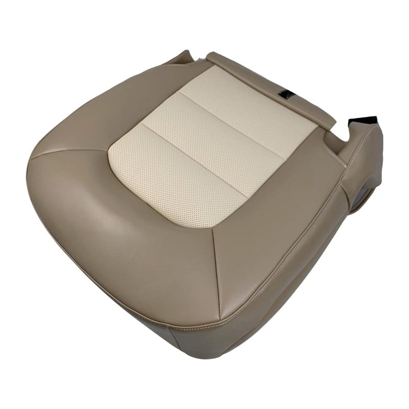 Sekeseauto Driver Side Bottom Replacement Perforated Leather Seat Cover Tan 1H Compatible with Ford Expedition 4x4 2wd 46L 54L 2003 2004 2005 2006