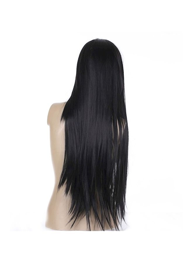 NIBEMINENT Natural Looking Straight Wig Black 0.8meter - Image 1