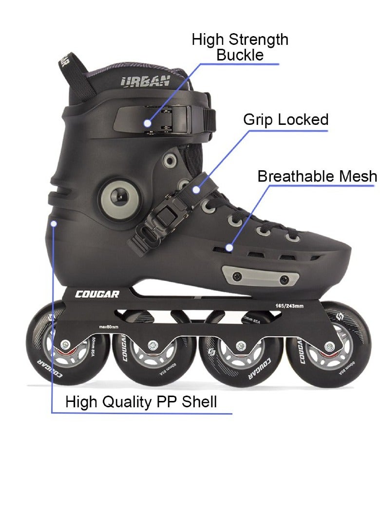 Cougar Professional Inline Skates for Unisex with High Performance, Four Wheels Adults Roller Skates with No Physical Brake - Image 4