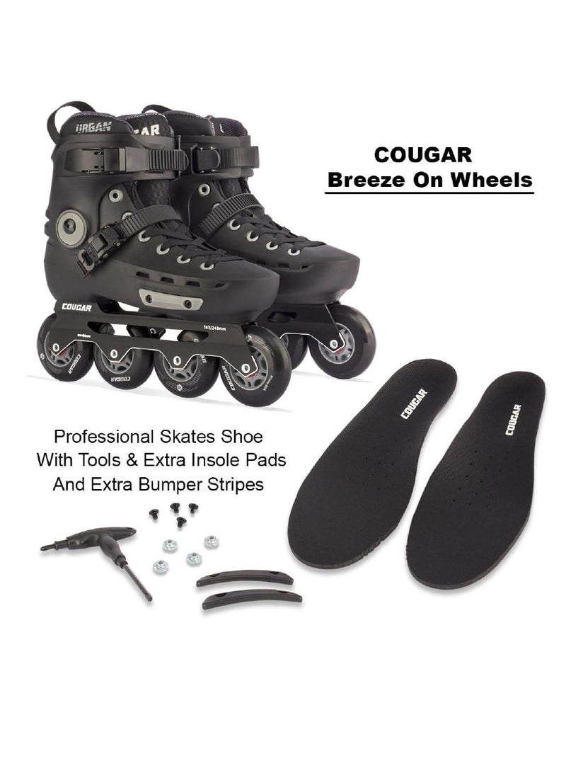 Cougar Professional Inline Skates for Unisex with High Performance, Four Wheels Adults Roller Skates with No Physical Brake - Image 3