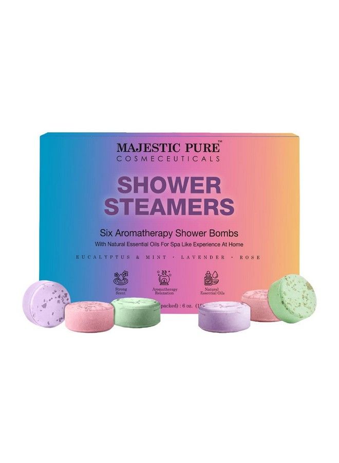Majestic Pure Shower Steamers | Variety Pack Of 6 Shower Tablets With Essential Oils | Relaxing & Rejuvenating | Gifts For Men & Women - Image 2
