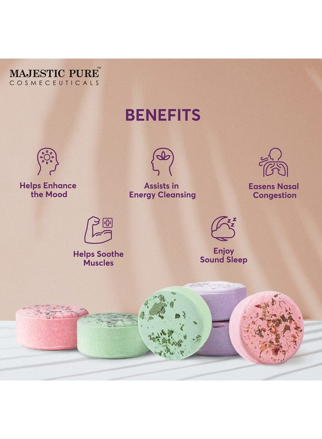 Majestic Pure Shower Steamers | Variety Pack Of 6 Shower Tablets With Essential Oils | Relaxing & Rejuvenating | Gifts For Men & Women - Image 4