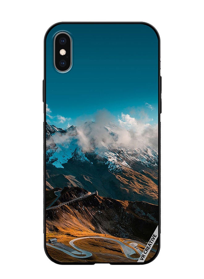 VR CREATIVE Protective Case Cover For Apple iPhone X/XS Road And Mountains Design Multicolour - Image 1