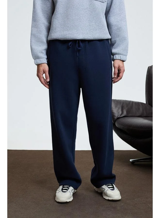 GRIMELANGE BENSON Men's Drawstring Elastic Waist Relaxed Fit Navy Sweatpants.