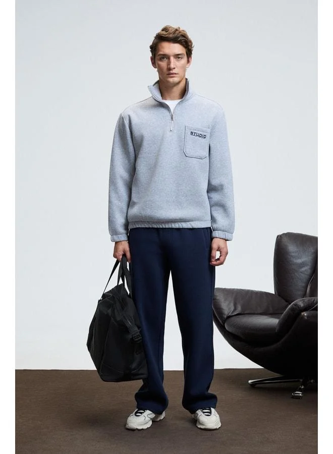GRIMELANGE BENSON Men's Drawstring Elastic Waist Relaxed Fit Navy Sweatpants.