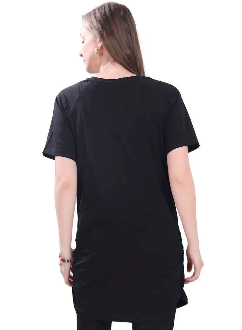 TUMMY  TUMMY Pack of 2 Black and White Maternity T-shirt for Women | Best Price UAE